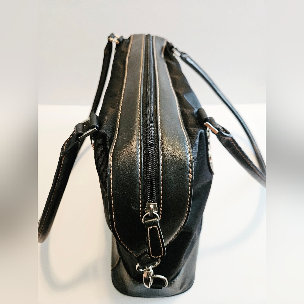 Etienne Aigner Shoulder Bag Black With Leather Accents & Silver Hardware 36008 - Picture 12 of 16